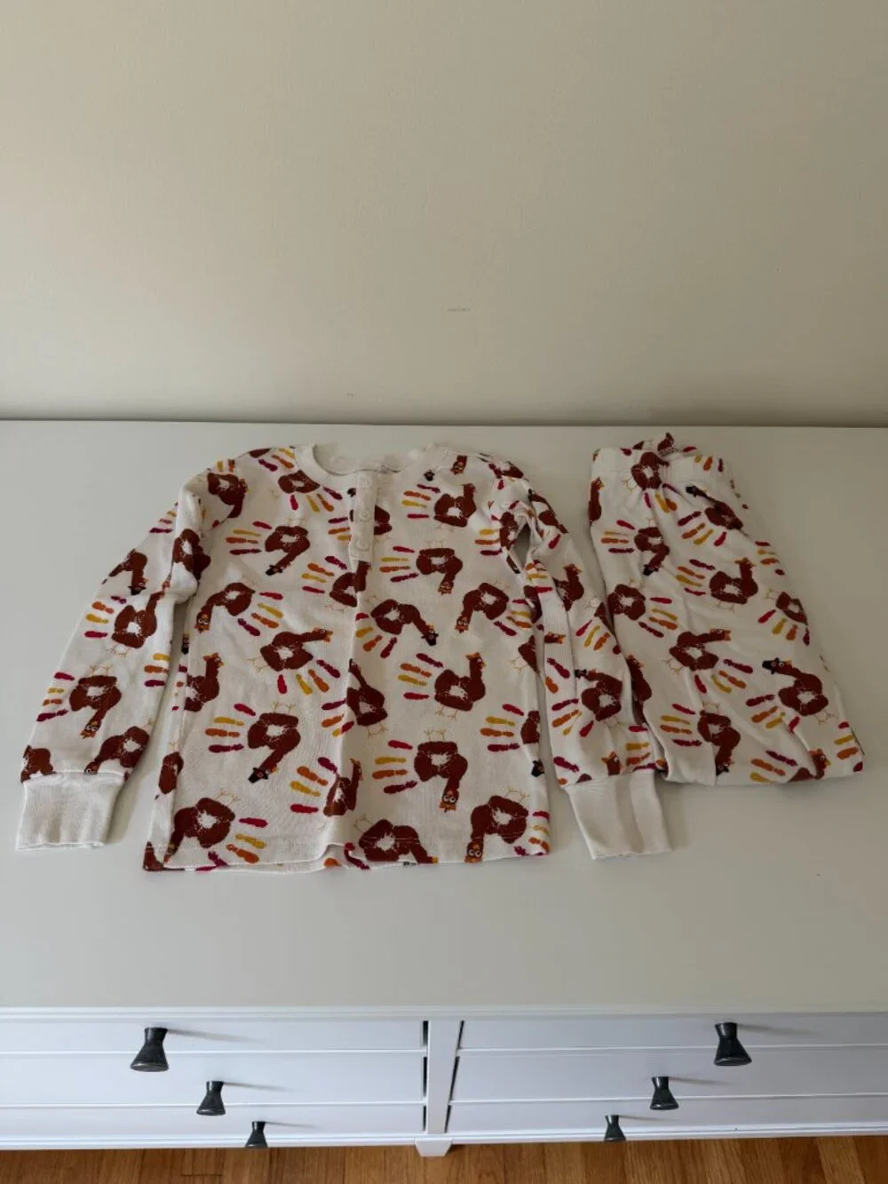 Gymboree Kids 5T Hand Turkey Print Thanksgiving Pajamas